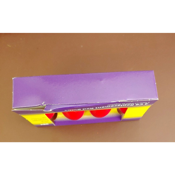 Red C9 Light Bulb Ceramic-Count 4 Lightkeeper Pro Christmas Decor Replacements - Picture 4 of 8